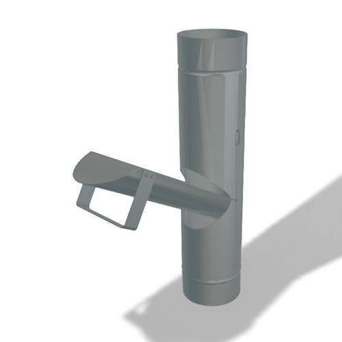PREFA regenwaterklep Ø 100 mm, Lichtgrijs P10 RAL 7005
