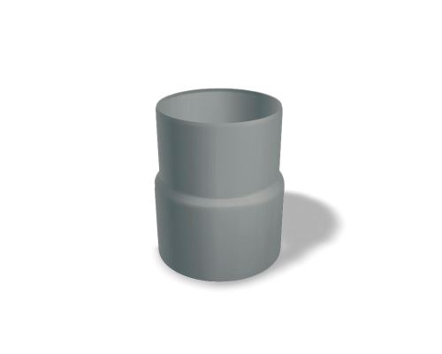 PREFA mofverbinding aluminium Ø 100 mm, Lichtgrijs P10 RAL 7005