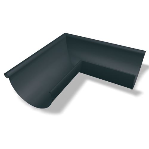 PREFA buitenhoek dakgoot 90° aluminium Ø 125 mm, Antraciet P10 RAL 7016