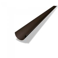 PREFA goot, aluminium regenpijp Ø 125 mm, lengte 3M, Hazelnoot P10 RAL 8019