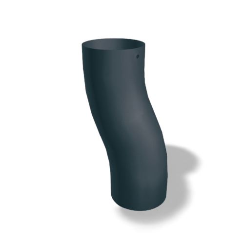 PREFA bodemplaatbocht aluminium Ø 80 mm, Antraciet P10 RAL 7016