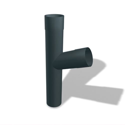 PREFA aftakking buis aluminium Ø 100/80 mm, Antraciet P10 RAL 7016