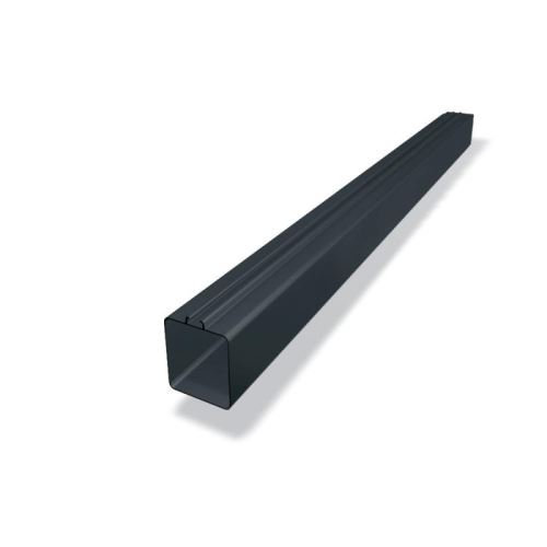 PREFA vierkante aluminium regenpijp 100 x 100 mm, lengte 3M, Antraciet P10 RAL 7016